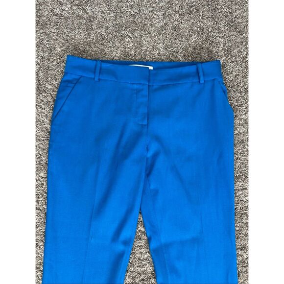 Diane Von Furstenberg Blue Gian Wool Blend Slim Skinny Trouser Pant Zip Ankles 6 - Picture 13 of 14